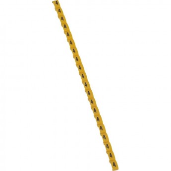 Маркер LEGRAND Duplix цветовая международная кодировка цифра 4 желтый