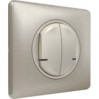 Умный беспроводной выключатель LEGRAND Celiane with NETATMO 2-клавишный, титан